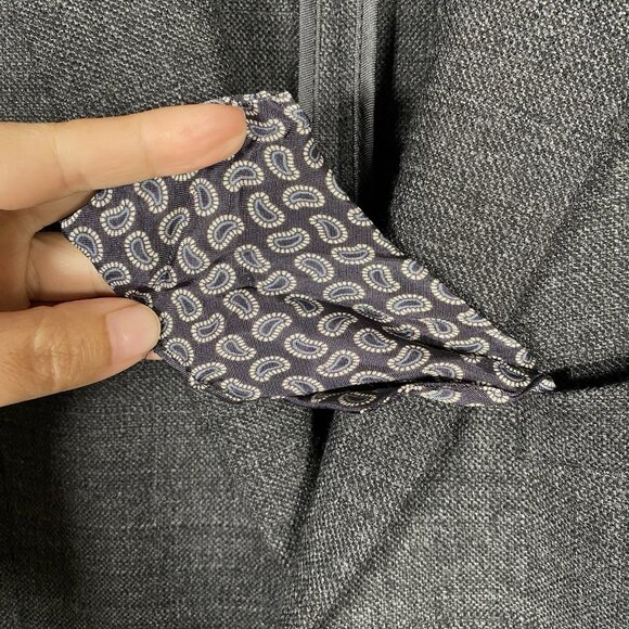 H&M x Freely Lanificio Comero Unstructured Sport Coat 41R Charcoal Patch Pocket - Picture 4 of 16